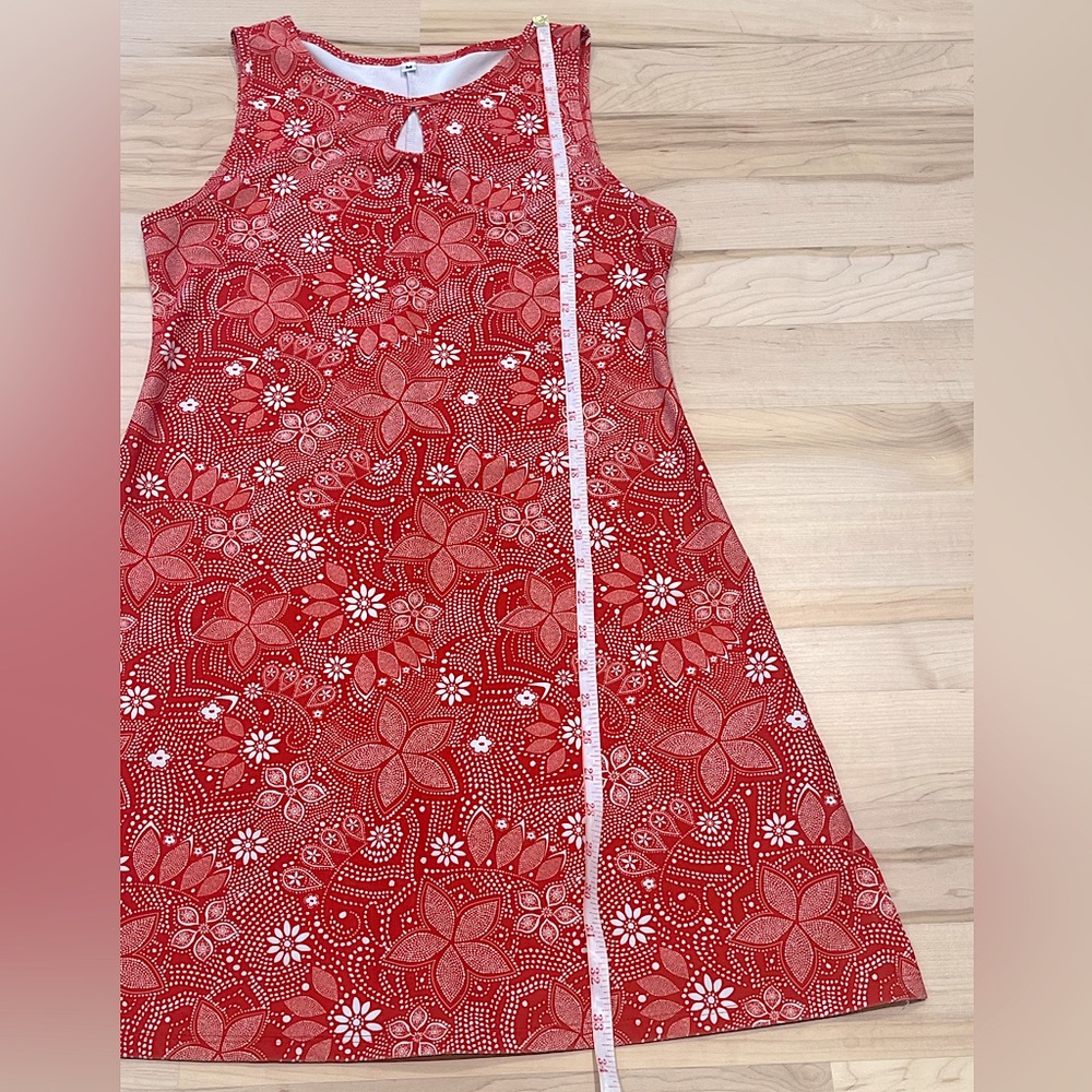 Nuu Muu Classic Keyhole Sleeveless Orange Floral Paisley Athletic Dress … - Picture 8 of 8